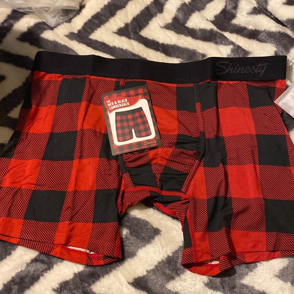 New Red And Black Buffalo Plaud Boxer Briefs